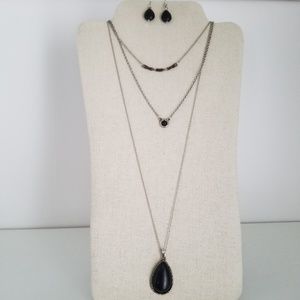 Multi-strand necklace and earrings